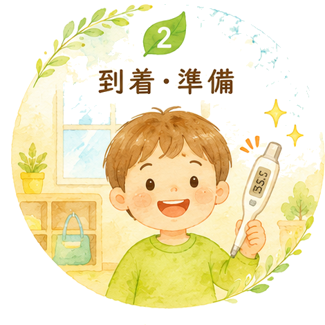 到着・準備